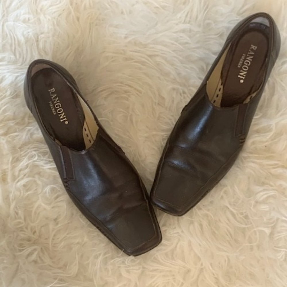 Rangoni Firenze Brown Leather Loafers Size 8.5 B